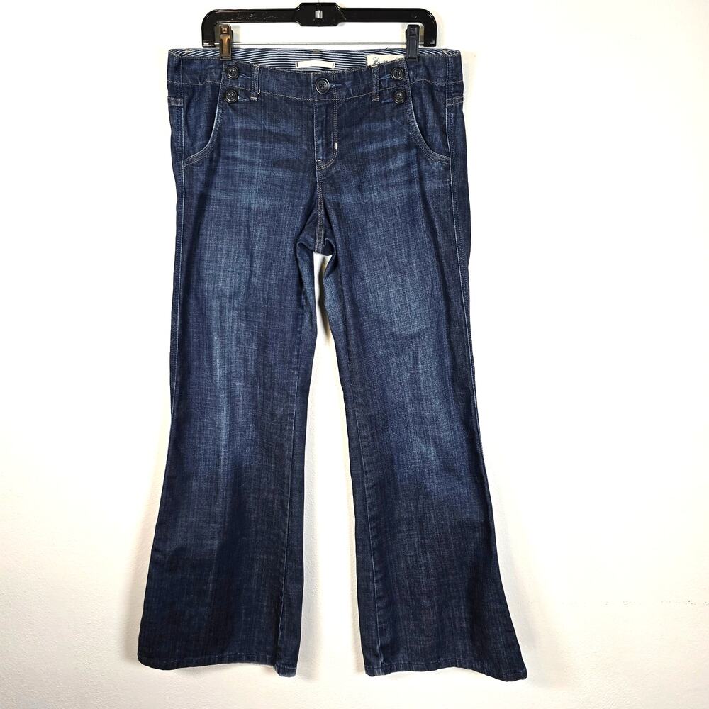 Gap Limited Edition Jeans Women's 31/12 Mid Rise Flare Nautical Coastal Casual
